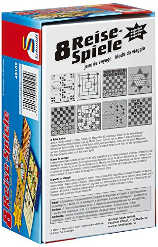 Schmidt Spiele 49102 – 8 Reise-Spiele, Spielesammlung, magnetisch, bunt - 2