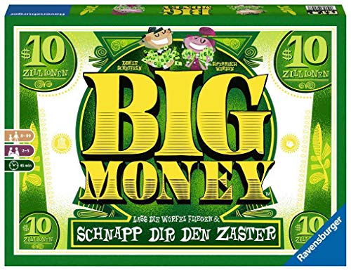 Ravensburger Würfelspiel Big Money, Abwechslungsreiches Spiel für Erwachsene und Kinder ab 8 Jahren, Ideal für Spieleabende mit Freunden oder der Familie