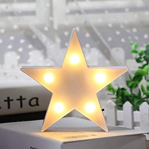 LED Festzelt Sterne Nachtlicht für Kinder Geschenk, 3D Kunststoff Sterne Kindergarten Baby Lampe für Weihnachten, Geburtstag, Wohnzimmer, Hochzeit, Hauptdekoration (weiß)