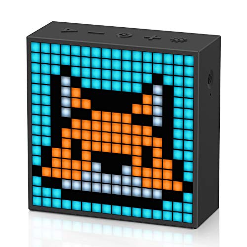 Divoom Timebox-Evo Pixel Art Bluetooth Lautsprecher mit Programmierbares 256 LED Panel, 3.9 x 1.5 x 3.9 Zoll (Schwarz)