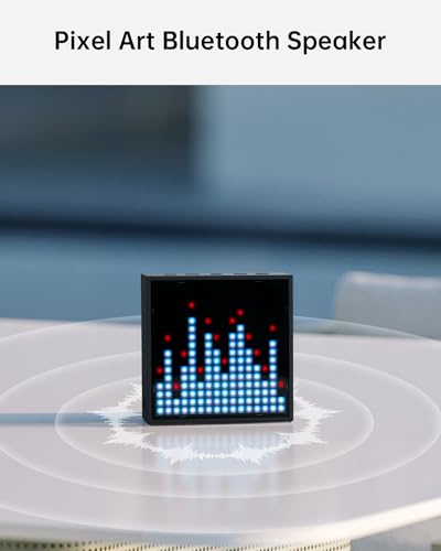 Divoom Timebox-Evo Pixel Art Bluetooth Lautsprecher mit Programmierbares 256 LED Panel, 3.9 x 1.5 x 3.9 Zoll (Schwarz) - 2