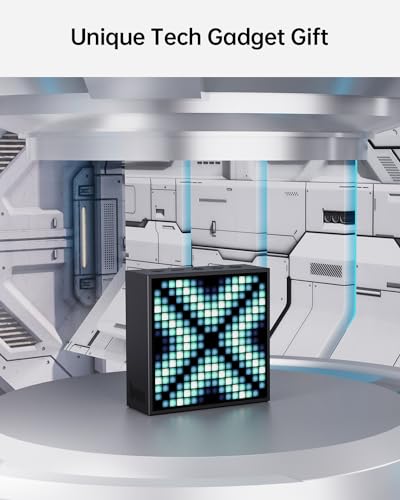 Divoom Timebox-Evo Pixel Art Bluetooth Lautsprecher mit Programmierbares 256 LED Panel, 3.9 x 1.5 x 3.9 Zoll (Schwarz) - 5