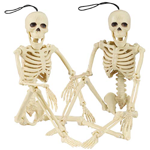 Halloween Skelett, Bewegliches Ganzkörper Skelett, Beweglichen Skelett Spukhaus Requisiten, Ganzkörper bewegliche Gelenke Skelette, Halloween hängende Skelett, Kunststoff Bewegliche Bones Skelett (2)