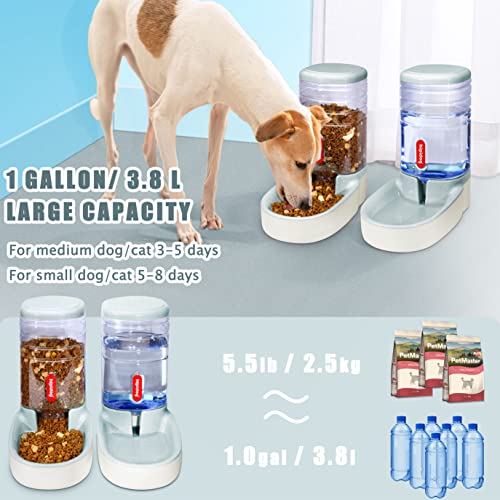 UniqueFit Pets Cats Dogs Automatic Waterer and Food Feeder 3.8 L with 1* Water Dispenser and 1 * Pet Automatic Feeder (Grau) - 6