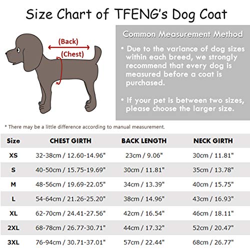 TFENG Reflektierend Hundejacke für Hunde, Hundemantel Warm Gepolstert Puffer Weste Welpen Regenmantel mit Fleece (Rosa, Größe M) - 2