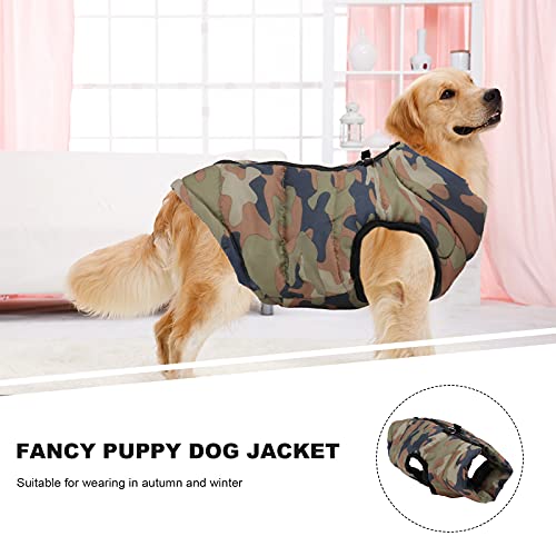 ROSENICE Hundemantel Winterjacke Regenmantel Hund Hundebekleidung Hundejacke Warm Wintermantel gepolstert – Größe M (Camouflage) - 6