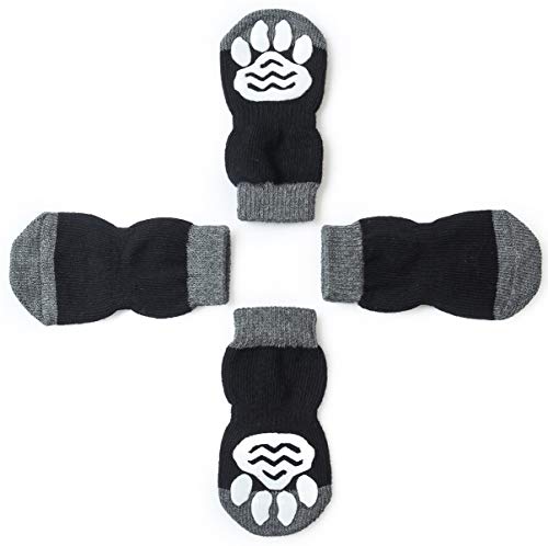 Pet Heroic Indoor Anti-Rutsch Socken für Hunde und Katzen | 8 Größen von S bis 5XL für kleine-riesige Tiere | Pfotenschutz und Traktion Dank Silikon-Gel - 8