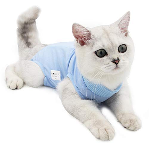 VICTORIE Haustiere Schutz Kleidung Wiederherstellung Anzug Weste Chirurgie zur Verwendung nach der Sterilisation Tierhautkrankheiten für Hunde Katzen Welpe S - 2