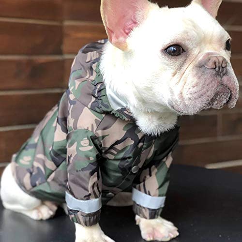 Yuanou Hunderegenmantel Französische Bulldogge Kleidung Mops Kleidung Haustier Regenjacke wasserdichte Kleidung für Hund Reflektierende - 2