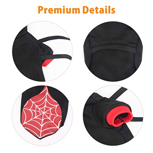 Idepet Haustier Hund Halloween Spinne Kostüm Katzen putzt Sich Haustier Kleidung Anzug für Welpen kleine mittlere Hunde Chihuahua Teddy Mops Weihnachtsfeier Halloween Kostüme Outfit (S) - 5