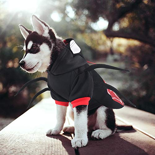 Idepet Haustier Hund Halloween Spinne Kostüm Katzen putzt Sich Haustier Kleidung Anzug für Welpen kleine mittlere Hunde Chihuahua Teddy Mops Weihnachtsfeier Halloween Kostüme Outfit (S) - 6