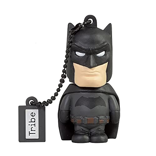 Tribe Warner Bros DC Comics Batman Movie USB Stick 16GB Speicherstick 2.0 High Speed Pendrive Memory Stick Flash Drive, Lustige Geschenke 3D Figur, USB Gadget aus Hart-PVC mit Schlüsselanhänger – Schwarz