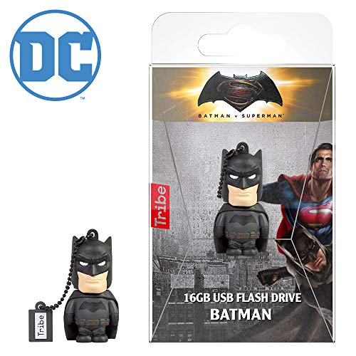 Tribe Warner Bros DC Comics Batman Movie USB Stick 16GB Speicherstick 2.0 High Speed Pendrive Memory Stick Flash Drive, Lustige Geschenke 3D Figur, USB Gadget aus Hart-PVC mit Schlüsselanhänger – Schwarz - 5