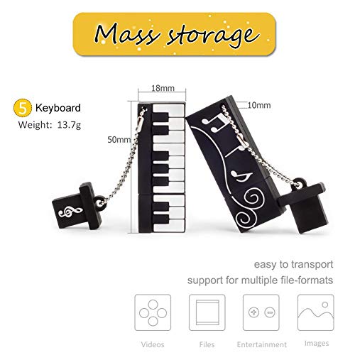 LEIZHAN 5 * 16GB USB Stick High Speed Silikon Musikinstrument Cartoon 2.0 Flash-Memory Stick Pen Drive Laptop Computer PC Windows - 2