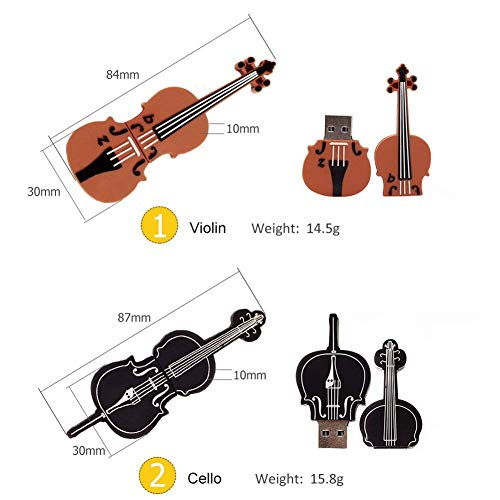 LEIZHAN 5 * 16GB USB Stick High Speed Silikon Musikinstrument Cartoon 2.0 Flash-Memory Stick Pen Drive Laptop Computer PC Windows - 3