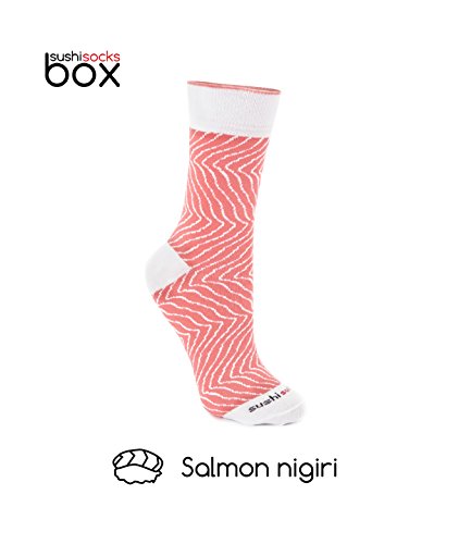 Rainbow Socks – Damen Herren – Sushi Socken Lachs – Lustige Geschenk – 1 Paar – Größen 36-40 - 4