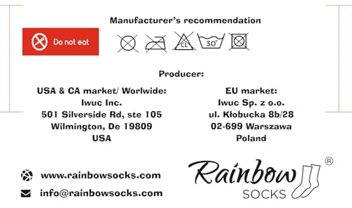 Rainbow Socks – Damen Herren – Sushi Socken Lachs – Lustige Geschenk – 1 Paar – Größen 36-40 - 8