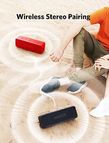 Anker SoundCore 2 Bluetooth Lautsprecher, Fantastischer Sound, Enormer Bass mit Dualen Bass-Treibern, 24h Akku, Verbesserter IPX7 Wasserschutz, Kabelloser Lautsprecher für iPhone, Samsung (Schwarz) - 2