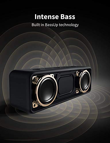 Anker SoundCore 2 Bluetooth Lautsprecher, Fantastischer Sound, Enormer Bass mit Dualen Bass-Treibern, 24h Akku, Verbesserter IPX7 Wasserschutz, Kabelloser Lautsprecher für iPhone, Samsung (Schwarz) - 7