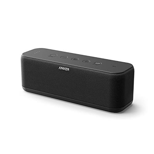 Anker SoundCore Boost Bluetooth Lautsprecher, BassUp Technologie, IPX7 Wasserschutz, 12 Std Akku, 20m Reichweite, Duale Treiber, intensiver Bass, EQ