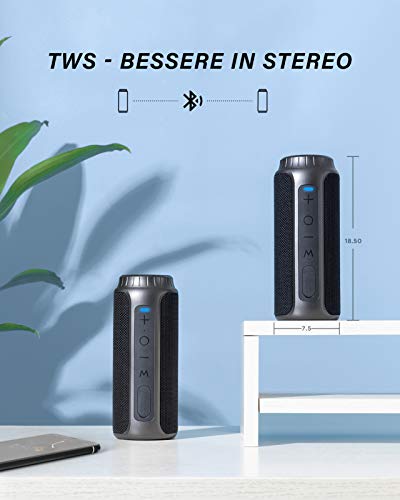 Bluetooth Lautsprecher, Zamkol 30W kabelloser Lautsprecher Wasserdichter IPX6 Tragbarer Bluetooth 5.0, 360° TWS Stereo Sound, Bis zu 15 Stunden Kabellos Musik Abspielen,Eingebautes Mikrofon - 6