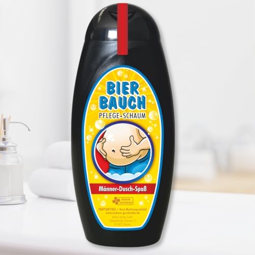 Andrea Verlag Spaß Duschbäder Duschgel Shampoo zum Geburtstag Geschenk für Männer Frauen (Bierbauch 33031)