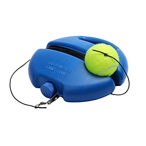 Guanici Tennis Übungsausrüstung Tennis Trainer Rebound Baseboard Tennisball Trainer Base mit Elastischem Seil und Tennisball Tennis Selbststudium Praxis Training Tool für Anfänger Kinder Erwachsene