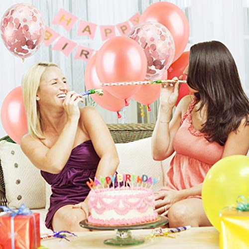 Bluelves 30 Geburtstag Deko Rose Gold Ballon,Gute zum Geburtstag Banner,Nummer 30 Geburtstag Luftballons,30 Jahre alt Geburtstagdeko Lieferungen für Mädchen Frauen - 6
