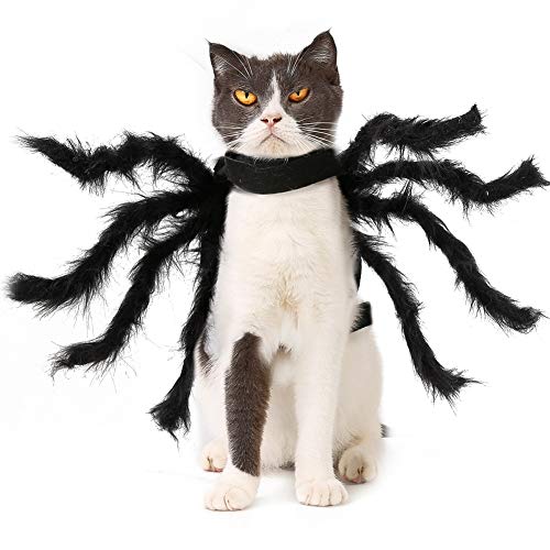 Spinne Hund Kostüm Lustige Halloween Tarantel Katze Kostüm, gruselig kriechend Araneid Haustier Kostüm Hund Cosplay Kleid für Welpen Kleine Mittlere Große Katzen Besondere Ereignisse Foto Requisiten - 2