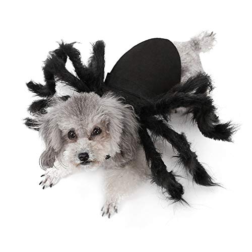 TAKEFUNS Halloween-Tarantel Kostüme, Spinnen-Hundekostüm, künstliche Spinne Beine, Halloween-Party Haustier-Kleidung, Karneval, warm, Cosplay-Anzüge für Katzen und Welpen, Größe M - 8