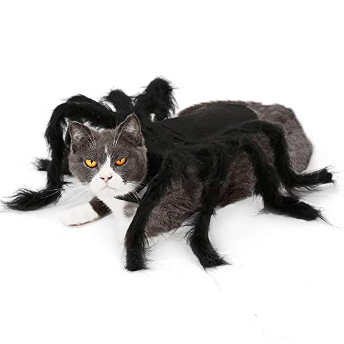 FLAdorepet Halloween-Kostüm für Hunde und Katzen, Spinne für kleine und mittelgroße Hunde (S, schwarz) - 2