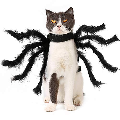 FLAdorepet Halloween-Kostüm für Hunde und Katzen, Spinne für kleine und mittelgroße Hunde (S, schwarz) - 7