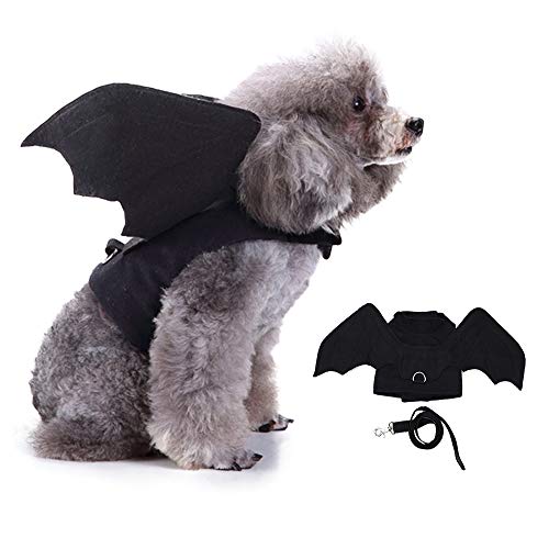 Homo Trends Hunde-Halloween-Kostüme, Fledermaus-Hundeflügel/Hundekostüme für Haustier/Welpen/Hundezubehör/Faschingskostüm für Welpen, Hunde, Katzen, Cosplay-Dekoration (klein)