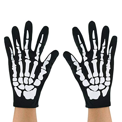 LYTIVAGEN Schädel Gesichtsmaske mit 1 Paar Skelett Handschuhe Skull Schlauch Maske Skelett Motorrad Gesichtsmaske für Halloween, Party Kostüm, Outdoor Aktivitäten - 7