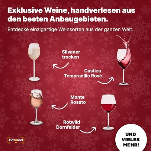 Wein Adventskalender mit 24 außergewöhnlichen Weinsorten aus aller Welt | Geschenk für Erwachsene| Wein aus verschiedenen Ländern trinken | neue Rotweine Weißweine probieren | Weinselektion - 5