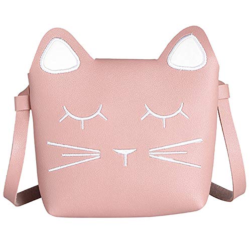 whatUneed Süße kleine Mädchen Umhängetasche Handtasche, Prinzessin Mini Taschen, Katze Cross Body Messenger Bag