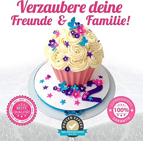 MoNiRo Große Cupcake Backform – Extra XXL Muffinform mit Spritztüllen und Spritzbeutel zum Backen – Giant Cupcakes – 30 Teiliges Back-Set Zubehör Silikon Form für Torten, Muffins und Deko - 7