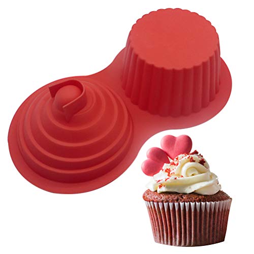 WENTS Große Cupcake Backform Extra XXL Muffinform Giant Cupcakes Silikon Form für Torten, Muffins und Deko