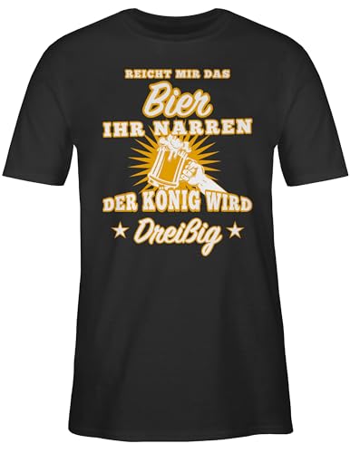 Geburtstag – Reicht Mir das Bier Ihr Narren 30 – L – Schwarz – 30.Geburtstag Bier – L190 – Tshirt Herren und Männer T-Shirts - 3