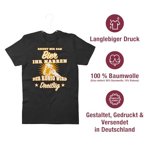 Geburtstag – Reicht Mir das Bier Ihr Narren 30 – L – Schwarz – 30.Geburtstag Bier – L190 – Tshirt Herren und Männer T-Shirts - 4