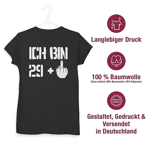 Geburtstag – Ich Bin 29 + – L – Schwarz – 30 mittelfinger Frauen Tshirt – L191 – Tailliertes Tshirt für Damen und Frauen T-Shirt - 4