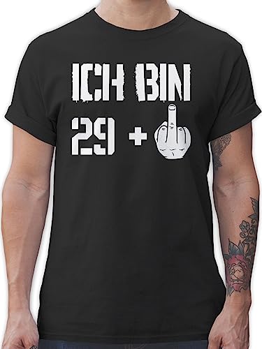 Shirtracer Geburtstag - Ich Bin 29+ -L190 - Tshirt Herren und Männer T-Shirts , 01 Schwarz , L