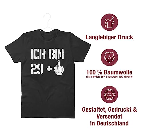 Shirtracer Geburtstag – Ich Bin 29+ -L190 – Tshirt Herren und Männer T-Shirts , 01 Schwarz , L - 4