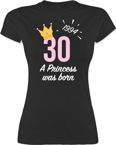 Geburtstag - 30. Geburtstag Mädchen Princess 1990 - XL - Schwarz - 30er Geburtstag Frau Tshirt - L191 - Tailliertes Tshirt für Damen und Frauen T-Shirt