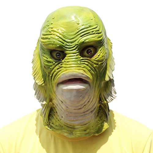 PartyCostume - Fisch Maske - Halloween Tierkopf Maske Kreatur Aus Der Schwarzen Lagune