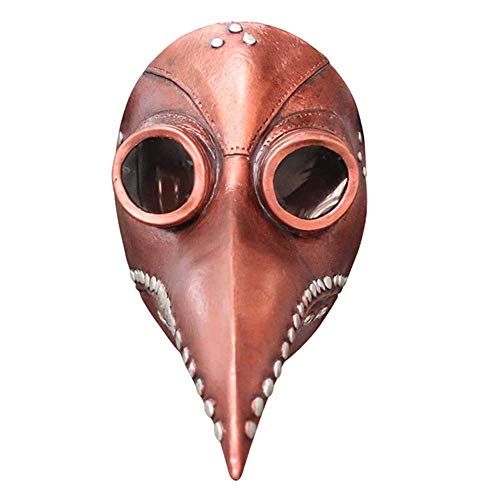 molezu Pest Doktor Maske Latex Tierkopf Maske Vogelkopf, Halloween Maske Vollgesichtsmaske, Tanz Cosplay Maskerade Party Maske (Pink) - 4