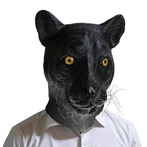 YO Black Panther Maske Latex Tierkopf Wildkatze Leopard Kostüm Party Masken - 2