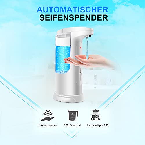 Seifenspender 【2020 Newest Version】 Berührungsloser Automatischer Seifenspender, Infrarot-Bewegungssensor Edelstahlschale Flüssigkeit Freisprech-Handseifenspender, Verbesserte Wasserdichte Basis - 4