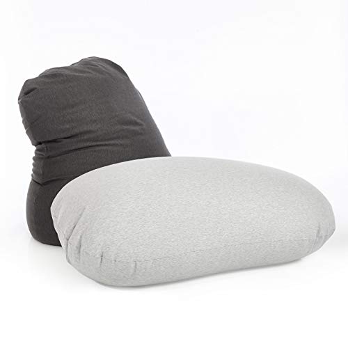 Lumaland Flexi Comfort Sitzsack Premium Bean Bag Sitzkissen Big 155 x 100 cm Hellgrau - 7