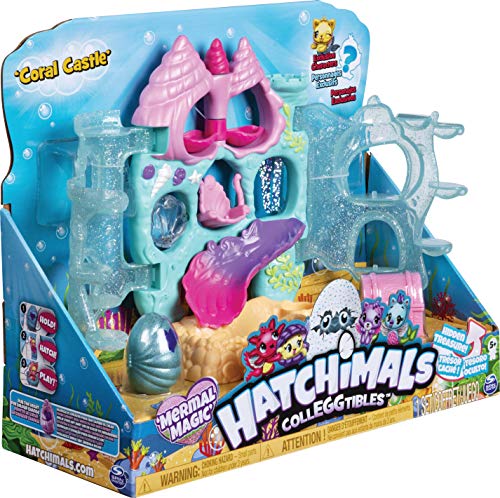 Hatchimals 6045505 - CollEGGtibles aufklappbares Spielset Coral Castle, mit 2 CollEGGtibles Mermal Magic Figuren - 5